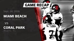 Recap: Miami Beach  vs. Coral Park  2016