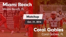 Matchup: Miami Beach vs. Coral Gables  2016