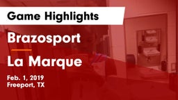 Brazosport  vs La Marque  Game Highlights - Feb. 1, 2019