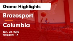 Brazosport  vs Columbia  Game Highlights - Jan. 28, 2020