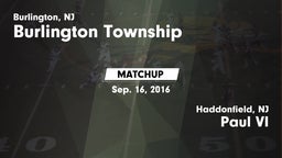 Matchup: Burlington Township vs. Paul VI  2016