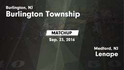 Matchup: Burlington Township vs. Lenape  2016