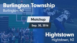 Matchup: Burlington Township vs. Hightstown  2016