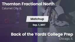 Matchup: Thornton Fractional  vs. Back of the Yards College Prep 2017