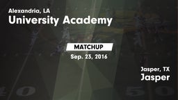 Matchup: University Academy vs. Jasper  2016
