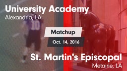Matchup: University Academy vs. St. Martin's Episcopal  2016