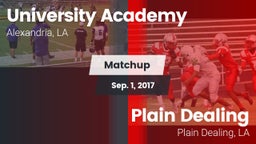 Matchup: University Academy vs. Plain Dealing  2017