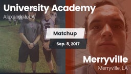Matchup: University Academy vs. Merryville  2017
