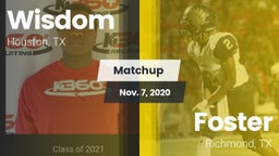 Matchup: Wisdom vs. Foster  2020