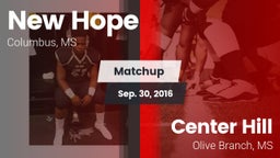 Matchup: New Hope vs. Center Hill  2016