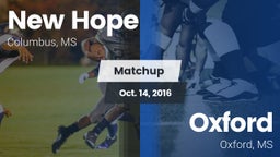 Matchup: New Hope vs. Oxford  2016