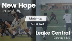 Matchup: New Hope vs. Leake Central  2018