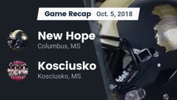 Recap: New Hope  vs. Kosciusko  2018