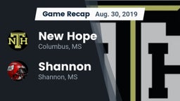 Recap: New Hope  vs. Shannon  2019