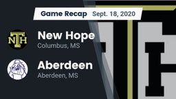 Recap: New Hope  vs. Aberdeen  2020