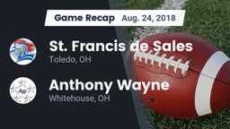 Recap: St. Francis de Sales  vs. Anthony Wayne  2018