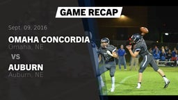Recap: Omaha Concordia  vs. Auburn  2016