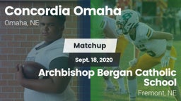 Matchup: Concordia vs. Archbishop Bergan Catholic School 2020