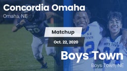 Matchup: Concordia vs. Boys Town  2020