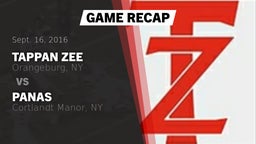 Recap: Tappan Zee  vs. Panas  2016