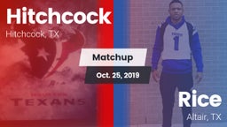 Matchup: Hitchcock vs. Rice  2019
