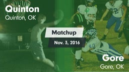 Matchup: Quinton vs. Gore  2016