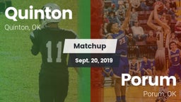 Matchup: Quinton vs. Porum  2019