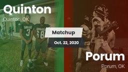 Matchup: Quinton vs. Porum  2020