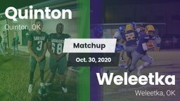 Matchup: Quinton vs. Weleetka  2020