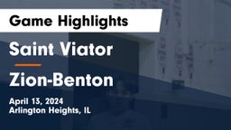 Saint Viator  vs Zion-Benton  Game Highlights - April 13, 2024
