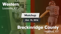 Matchup: Western vs. Breckinridge County  2016