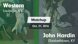 Matchup: Western vs. John Hardin  2016