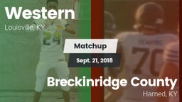 Matchup: Western vs. Breckinridge County  2018