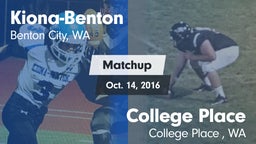 Matchup: Kiona-Benton vs. College Place   2016