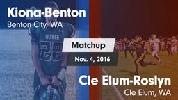 Matchup: Kiona-Benton vs. Cle Elum-Roslyn  2016