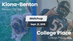 Matchup: Kiona-Benton vs. College Place   2018