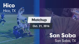 Matchup: Hico vs. San Saba  2016
