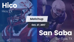 Matchup: Hico vs. San Saba  2017