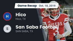 Recap: Hico  vs. San Saba Football 2019