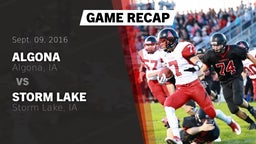 Recap: Algona  vs. Storm Lake  2016