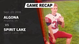 Recap: Algona  vs. Spirit Lake  2016