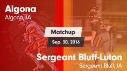 Matchup: Algona vs. Sergeant Bluff-Luton  2016