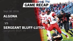 Recap: Algona  vs. Sergeant Bluff-Luton  2016