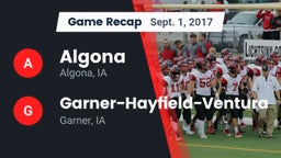 Recap: Algona  vs. Garner-Hayfield-Ventura  2017