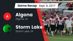 Recap: Algona  vs. Storm Lake  2017