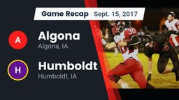 Recap: Algona  vs. Humboldt  2017
