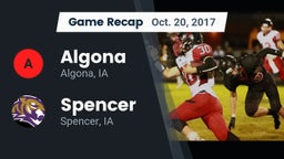 Recap: Algona  vs. Spencer  2017