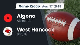 Recap: Algona  vs. West Hancock  2018
