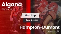 Matchup: Algona vs. Hampton-Dumont  2018