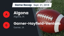Recap: Algona  vs. Garner-Hayfield-Ventura  2018